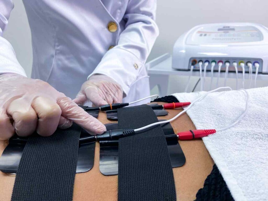 Eletroestimulação Muscular no abdômen - Estética IBRAMED - Recovery Muscular